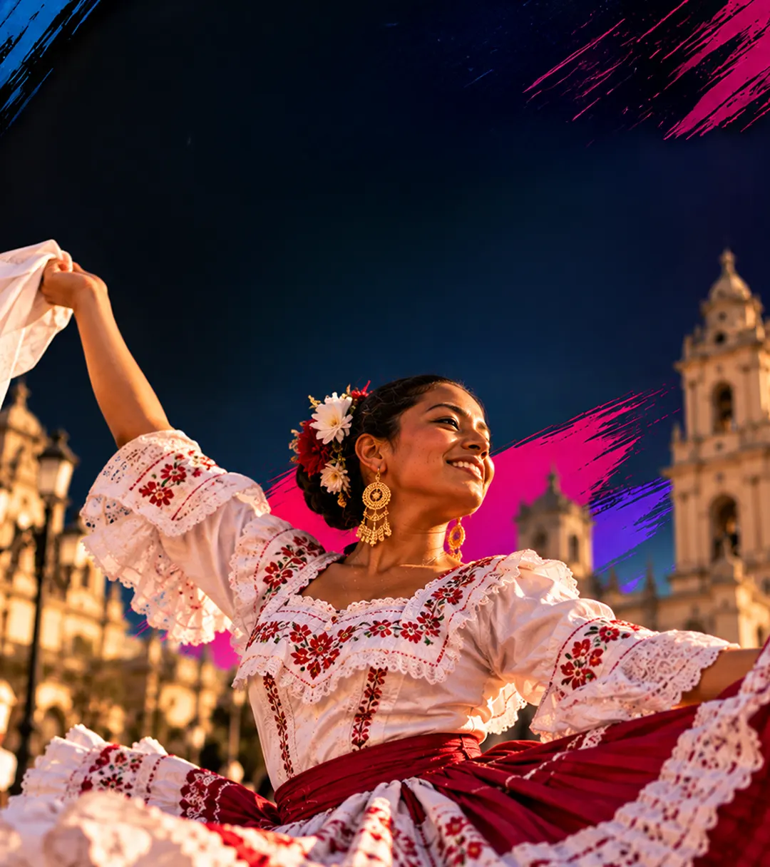 Escena del carrusel de Cumbia la actitud